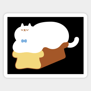 Cat On The Loaf Of Bread - If I Fits, I Sits Magnet